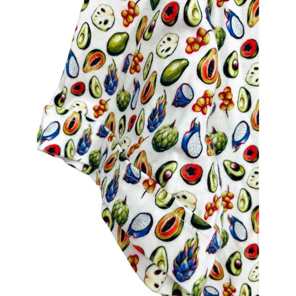 Desoto Mens Avocado Veggie Print Short Sleeve Collared Button Up Shirt Size XL - Picture 6 of 9